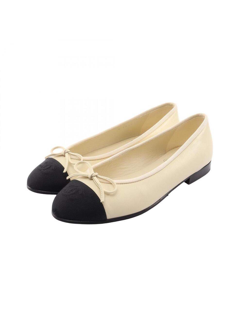 Chanel Ballerina Flat Pumps Shoes #37 #331029C10B